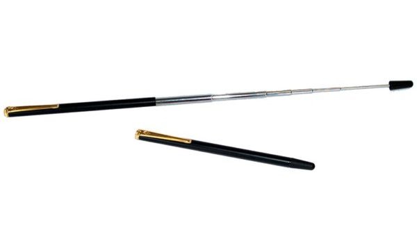 WEDO Teleskopzeigestab, Länge: 126 mm, mattschwarz-verchromt wie ein Kugelschre