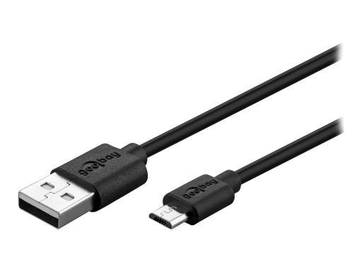 WENTRONIC Goobay - USB-Kabel - Micro-USB Type B (S) bis USB (S) - 3 A - 1,0m - 