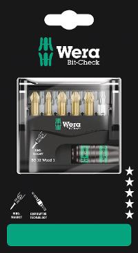 WERA Bit-Check 12 Wood 1 SB 05136390001 Bit-Set 1/4" (6.3 mm) inkl. Bithalter