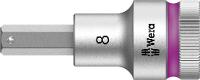 WERA Innen-Sechskant Steckschlüssel-Bit-Einsatz 8 mm 1/2" (12.5 mm) Produktabme