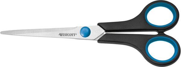 Westcott Easy Grip Schere 18,0cm blau-schwarzer Kunststoffgriff