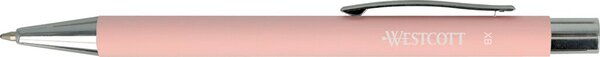 Westcott Druckkugelschreiber rose Schreibfarbe blau, Strichstärke XB