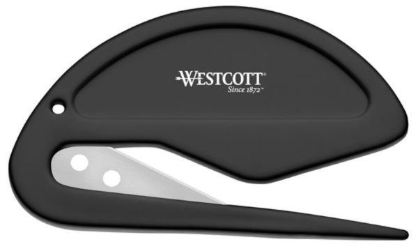 WESTCOTT Brieföffner, moderne Form, Metallklinge, schwarz (62350172)