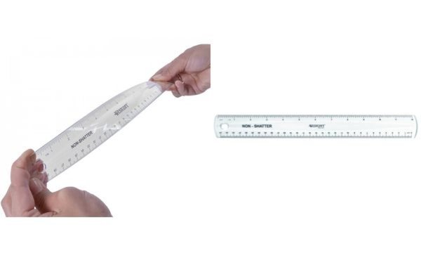 WESTCOTT Flachlineal, Länge: 300 mm , flexibel, transparent (62350196)