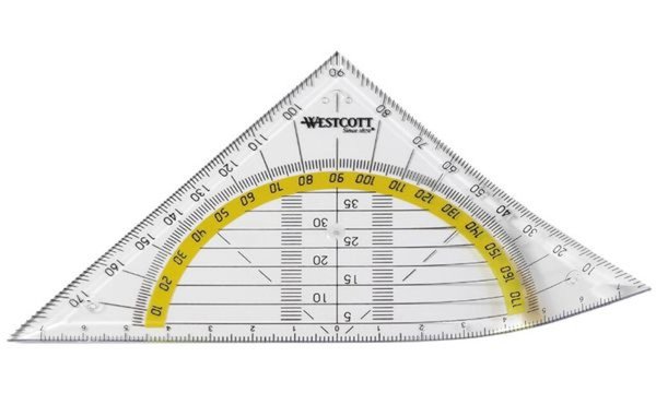 WESTCOTT Geodreieck, Hypotenuse: 14 0 mm, flexibel (62350177)