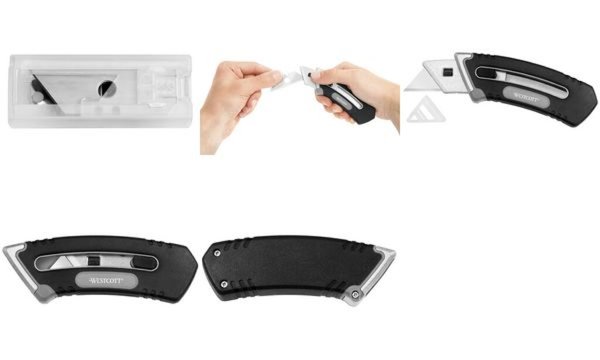 WESTCOTT Universal-Messer, einklapp bar, Aluminium-Gehäuse (62350073)