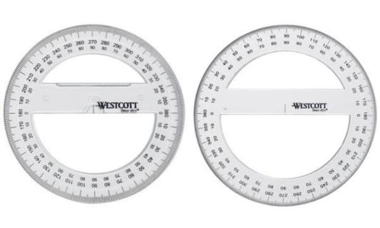 WESTCOTT Winkelmesser Vollkreis 360 Grad, 100 mm (62350183)