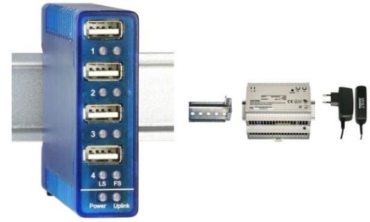 W&T USB 2.0 Hub für industrielle An wendungen, 4 Port (11130232)