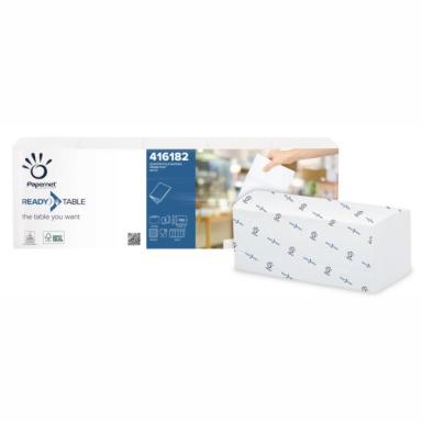 Werra/Papernet Spenderservietten weiß, 21,60 x 33,25 cm, 2-lagig, 1/4 Falz | 4400 Stück passend für Spender Art.-Nr, 17008 und 17009