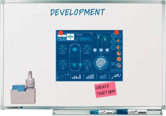 Whiteboard PROFESSIONAL 120x240cm weiß, für Leichtbauwände geeignet