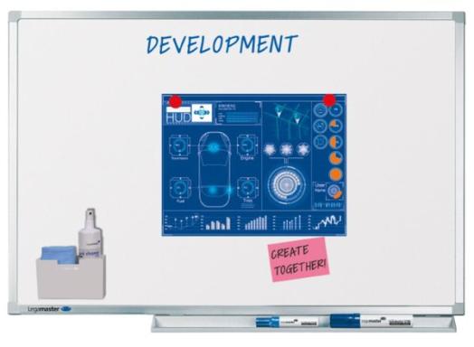 Whiteboard PROFESSIONAL 155x220cm weiß, für Leichtbauwände geeignet