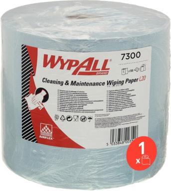 Wischtücher WYPALL L20 EXTRA+, Rolle, blau, f. Spender 6146, 6154, 6155