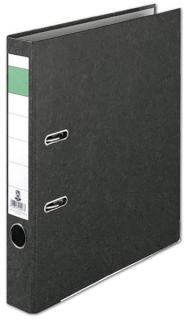 Ordner Wolkenmarmor A4, RB 50mm schwarz, Blauer Engel, Economy