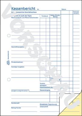 AVERY Zweckform Formularbuch Kassenbericht, SD, DIN A5