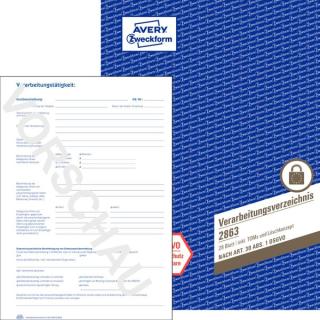 Verarbeitungsverzeichnis A4 28 Blatt nach DSGVO, inkl. Dokumentation