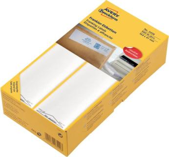 Frankieretikett f. Neopost u. Pitney Bowes, 164 x 41 mm, weiß, einzeln