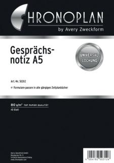 Chronoplan A5, Gesprächsnotiz, 40Bl 