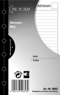 Chronoplan Adressen, Mini 