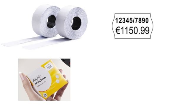 ZWECKFORM AVERY Preisauszeichner-Etiketten, 26 x 16 mm, rot Etiketten-Rolle, 2-