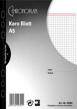 ZWECKFORM AVERY Zweckform CHRONOPLAN Karo Blatt, A5, 50 Blatt 80 g-qm, Formular