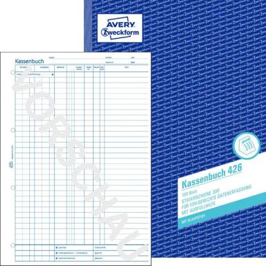 ZWECKFORM AVERY Zweckform Formularbuch "Kassenbuch EDV", A4, 100 Blatt - für de