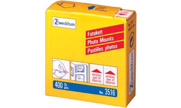 ZWECKFORM AVERY Zweckform Foto-Kett, 12 x 12 mm, Inhalt: 400 Stück beidseitig k