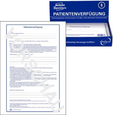 ZWECKFORM AVERY Zweckform Vordruck "Patientenverfügung", 220 x 163 mm - 1 Stück
