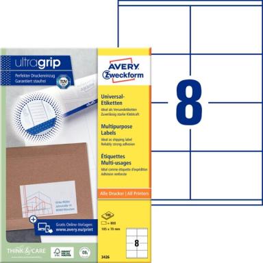 ZWECKFORM Avery - Mehrzwecketiketten - weiß - 105 x 70 mm - 800 Etikett(en) (10