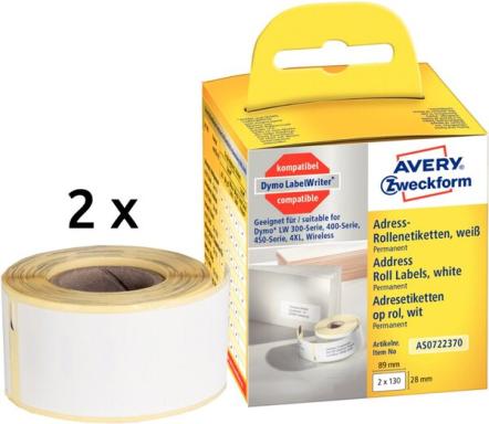 ZWECKFORM Avery - Permanent adhesive rectangular paper address labels - weiß - ZWECKFORM Avery - Permanent adhesive rectangular paper address labels - weiß -
