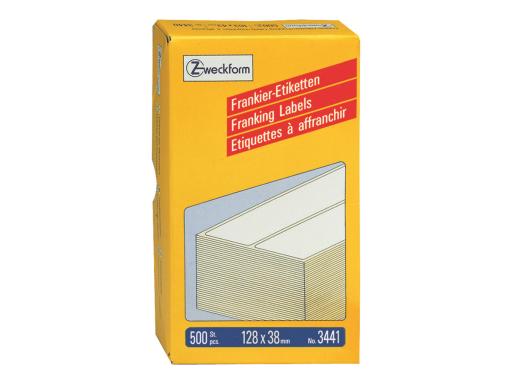 ZWECKFORM Avery Franking Labels - Frankieretiketten, permanent - weiß - 128 x 3