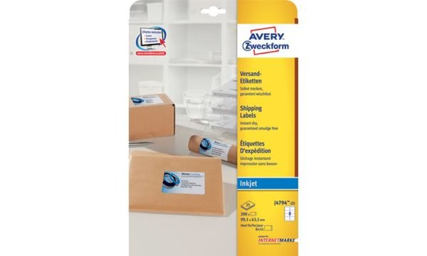 ZWECKFORM Avery Quick DRY J8173 - Adressetiketten - weiß - 57 x 99.1 mm - 250 S