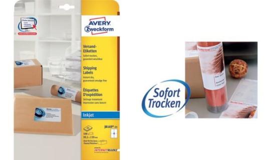 ZWECKFORM Avery Zweckform Inkjet Etiketten 99.1x139mm