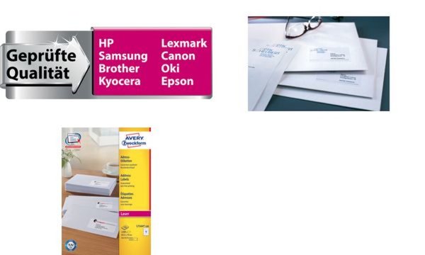 ZWECKFORM Avery Zweckform  Laser+ Etiketten 99.1x33.9mm