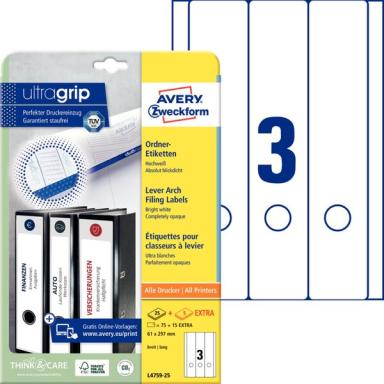 ZWECKFORM Ordner-Etiketten 61 x 297mm