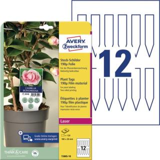 AVERY Zweckform Steckschilder, Folie, 100 x 20 mm, weiß