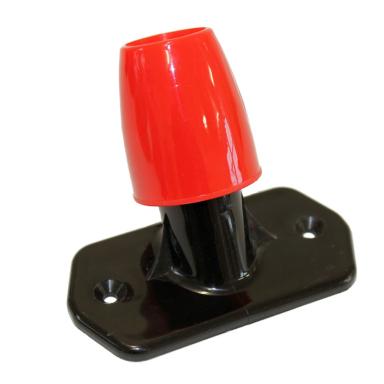 Zubehör/Ersatzteil: Universal-Stielhalter mit Überwurfmutter, Kunststoff | rot/schwarz