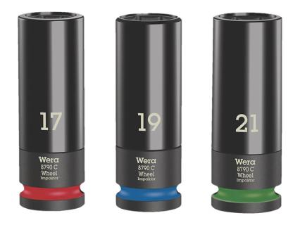 WERA Wheel Impaktor C Set 1 05004595001 Steckschlüsseleinsatz-Set 17 mm, 19 mm,