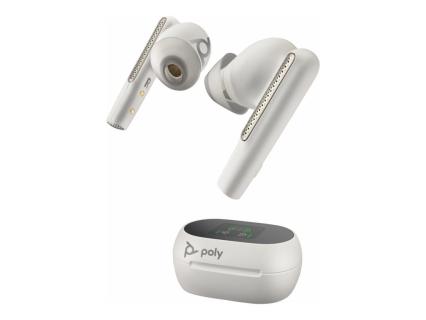 HP Poly Voyager Free 60+ UC M White Sand Earbuds +BT700 USB-A Adapter +Touchscr