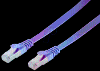 SHIVERPEAKS RJ45 Patchkabel flach U/FTP Cat.7 violett 1,0m