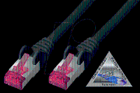 SHIVERPEAKS Patchkabel S/FTP Cat.6A PIMF schwarz 1,5m