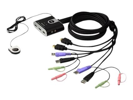 ATEN Adapter HDMI USB Kompakt KVM Switch CS692 mit Audio 2-fach