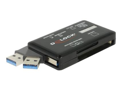 DELOCK SuperSpeed USB Card Reader für CF / SD / Micro SD / MS / M2 / xD Speiche