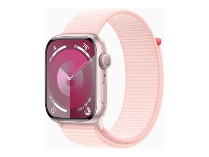 APPLE Watch Series 9 GPS 45mm Pink Aluminium Case with Light Pink Sport Loop