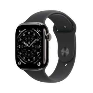 APPLE Watch S11 Titan Schiefer Cellular 46mm (Sportarmband schwarz) M/L