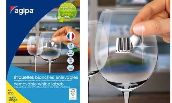 agipa Universal-Etiketten, 105 x 37 mm, weiß, rechteckig (62000077)