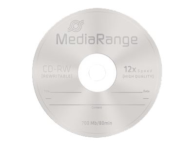 MEDIARANGE CD-RW MediaRange 700MB  25pcs Spindel 12x