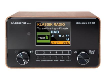 ALBRECHT DR 865 Tischradio DAB+, UKW AUX, DAB+, UKW Barrierefrei, Inkl. Fernbed