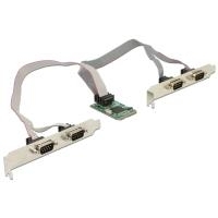 DELOCK Mini PCI Expr Card Delock 4x D-Sub9 Slotblech