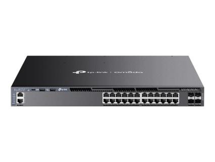 TP-LINK Omada 24-PortGigabit Stackable L3 Managed PoE+ Switch with 4 10GE SFP+ 