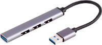 S-CONN maximum connectivity USB-A Hub, 3.0, 4-fach USB-A, ALU, slim, 0,12m (13-